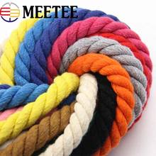 Meetee 2/5Meters 20mm Cotton Cord 3 Strand Braid Twisted Rope Bag Decorative Macrame Ropes DIY Home Textile Sewing Accessories 2024 - buy cheap