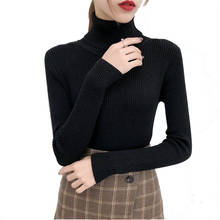 Bonjean Autumn Winter Knitted Jumper Tops turtleneck Pullovers Casual Sweaters Women Shirt Long Sleeve Tight Sweater Girls 2024 - buy cheap