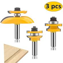 3 PCS Router Bit Set 1/2-Inch Shank Round Over Cove Raised Panel Cabinet Door Rail and Stile Router Bits Woodworking Tools 2024 - buy cheap