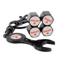 4pcs Car Wheel Valve Caps Cover Key Chain for DUCATI 696 848 796 821 899 1199 Diavel hypermotard monster Multistrada Superbike 2024 - buy cheap