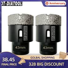 DT-DIATOOL 2pcs M14 Dia 43mm Dry Vacuum Brazed Diamond Drill Core Bits Ceramic Tile Hole Saw Granite Marble Stone Drilling Bits 2024 - buy cheap