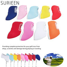 10Pcs Neoprene Golf Irons Head Cover Set with Transparent View Windows, Double Color Wedge Sock Golf Clubs Iron Protective Cover 2024 - buy cheap