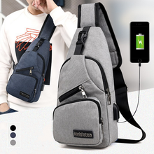 Male Shoulder Bags USB Charging Crossbody Bags Men Anti Theft Chest Bag School Summer Short Trip Messengers Bag 2022 New Arrival 2024 - buy cheap