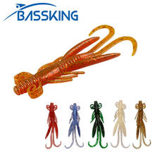 Taf 10 pçs iscas macias 10.5cm 5.2g silicone cauda dupla grub iscas de pesca macia isca artificial swinbait para a pesca da carpa wobblers 2024 - compre barato