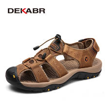 DEKABR New Male Shoes Genuine Leather Men Sandals Summer Men Shoes Beach Sandals Man Fashion Outdoor Casual Sneakers Size 48 2024 - buy cheap