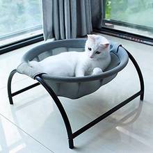 Роскошная подвесная кровать для кошки, круглый мягкий гамак для кошки, уютное кресло-качалка, съемная кровать для домашних животных, колыбель для кошек, коврик для собаки 2024 - купить недорого