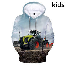 3 to 14 years kids hoodies Tractor Instrument clothing boys girls 3D print hoodie sweatshirt harajuku jacket coat teen clothes 2024 - buy cheap
