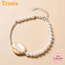 Trustdavis-pulsera de perlas barrocas para mujer, de Plata de Ley 925, de lujo, para fiesta de boda, S925, regalo de joyería DA1301 2024 - compra barato