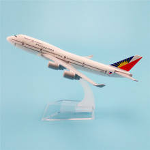 16cm Metal Aircraft Plane Model Air Philippines B747 400 Airlines Boeing 747 Airways Airplane Model w Stand 2024 - buy cheap