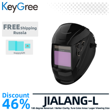 KeyGree Large Screen Viewing Area 100*80cm Welding Helmet Mask Auto-darkening Solar Weld Hood True Color/Real /4arc Sensor/Cell