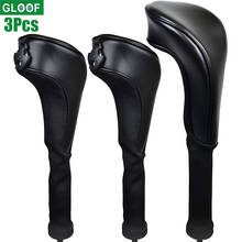 3Pcs/Set Golf Headcovers Black PU Leather Style 1 3 5 Driver and Fairway Head Covers Fits Drivers Classic Look 2024 - buy cheap