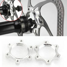 Eixos de bicicleta 1 peça, 44mm/48mm, rosca, disco de freio, rotor, 6 parafusos, adaptador de flange 2024 - compre barato