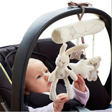 Móbile de brinquedos para carrinho de bebê, pelúcia de chocalho para recém-nascidos, brinquedo educacional infantil de urso, coelho, para crianças de 0-12 meses 2024 - compre barato