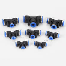 Tee Pneumatic Quick Fittings Connector 4mm 6mm 8mm 10mm 12mm 16mm Change Diameter Joint Quick Couplings Air Compressor 2024 - buy cheap