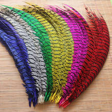 Wholesale 100Pcs/Lot Natural Lady Amherst Pheasant Feathers 80-90CM 32-36inch jewelry Wedding Decorations Pheasant Feather plume 2024 - buy cheap