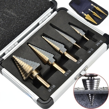 HSS 4241 Cobalt Multiple Hole 50 Sizes Step Drill Bit Set Tools Aluminum Case Metal Drilling Tool for Metal Wood Step Cone Drill 2024 - buy cheap