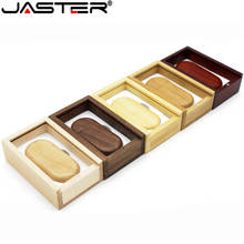 JASTER-unidad Flash USB coleccionable, Pendrive de madera roja de 64GB, 16GB, 32GB, 8GB y 4GB, regalo, logotipo personalizado gratis, 1 unidad 2024 - compra barato