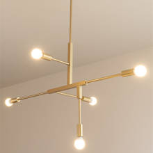 Скандинавский современный золотой крест подвесные светильники постмодерн простой дизайн ветка подвесные лампы для дома спальни столовой гостиной 2024 - купить недорого
