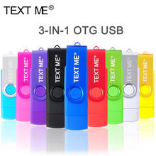 TEXT ME High Speed USB Flash Drive OTG Pen Drive 64GBUsb Stick 32GB 16GB 8GB Pendrive Flash Disk for Android Micro/PC/Car/TV 2024 - buy cheap