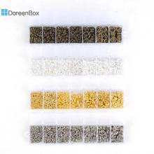 Doreen Box de aleación de hierro de 3-8mm para fabricación de joyas, kit de accesorios de joyería, Color dorado y plateado, 1 caja 2024 - compra barato