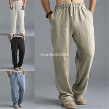 Fashion Men Wide Leg Pants Bruce Lee Chinese Style Traditional Kung Fu Wushu Linen Trousers Viking Pirate Bottoms Tang Clothes 2024 - buy cheap