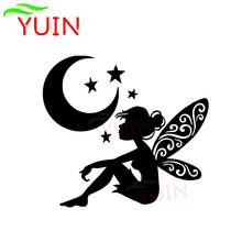 YUIN Car Sticker Lovely Fairy Angel with Moon Star Stickers, Covered with Scratch Fashion Decoration PVC Body Waterproof Decals 2024 - buy cheap