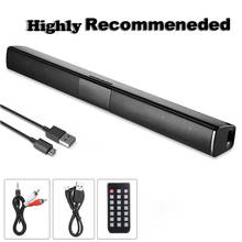 20W TV Sound Bar Wired and Wireless Bluetooth Home Surround SoundBar for PC Theater TV Speaker 2024 - купить недорого