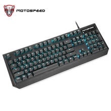 Игровая механическая клавиатура Motospeed CK95, USB, 104 клавиши, подсветка, клавиатура для настольного компьютера, ноутбука, геймерская клавиатура с синим переключателем 2024 - купить недорого