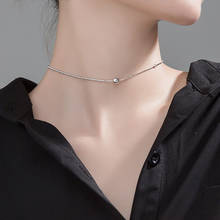 TrustDavis Minimalist 925 Sterling Silver 6mm Beads Snake Chain Choker Short Necklace For Women Wedding S925 Jewelry Gift DA1309 2024 - buy cheap