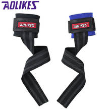 1 пара нескользящих утолщенных перчаток AOLIKES для тренировок в тренажерном зале для тяжелой атлетики с рукояткой и поддержкой запястья 2024 - купить недорого