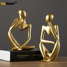 Europe Style People Abstract Sculpture Home Decoration Accessories Modern Thinking Model Statues Living Room Office Desk Decor 2024 - buy cheap