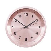 Nordic Pink Metal Wall Clock Silent Bedroom Creative Clocks Wall Home Decor Modern Wall Watch Living Room Decoration Gift Ideas 2024 - buy cheap