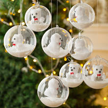Besegad bola de decoração árvore de natal, 20 peças transparente, enchimento bauble, natal, ano novo, brinquedo de decoração de festa em casa 2024 - compre barato