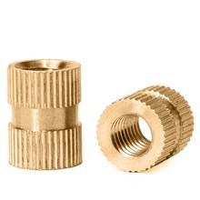 100pcs M2 M2.5 M3 Copper Inserts Brass Double Pass Knurl Nut Embedded Fastener DIY repair accessories 2024 - buy cheap
