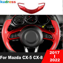 Capa para volante de automóveis mazda com adesivo, cx5, kf 2017, 2018, 2019, 2020, 2021, abs, vermelho 2024 - compre barato