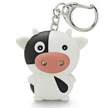 Unique Cute LED Cow Cattle Keychain with Sound Flashlight Mini Fun Toys for Kids Animal Keyring Children Gift Keychain DK390 2024 - buy cheap