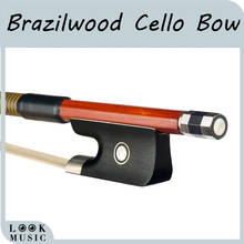 4/4 Brazilwood Cello Bow Brazil Wood Octangonal Ebony Frog W/ Paris Eye Inlay 4/4 Cello Bow Beginner Use 2024 - buy cheap