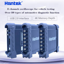Hantek osciloscópio automotivo 1008b/1008c, 8 canais, 80 tipos de função de diagnóstico, ignição/sensor/detecção de ônibus 2024 - compre barato