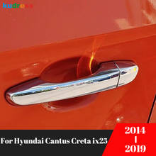 Cubierta cromada para manija de puerta de coche, accesorio embellecedor para Hyundai Cantus Creta ix25, 2014, 2015, 2016, 2017, 2018, 2019 2024 - compra barato