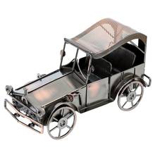 Hierro forjado, modelo de coche clásico Retro, artesanía, oficina, hogar, decoración creativa, adorno de Arte de escritorio en miniatura 2024 - compra barato