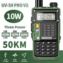 BaoFeng UV-S9 Pro V2 10W Powerful UHF VHF Walkie Talkie Radio Transceiver Long Range Up of UV-S9 Plus Portable Ham Two Way Radio 2024 - buy cheap