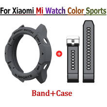 For Xiaomi Mi Watch Color Sports Bracelet Band Silicone Strap + Frame Protective case For Mi watch color Sport Watch Cover Wrist 2024 - buy cheap