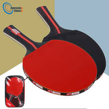 2pcs/lot Table Tennis Bat Racket Double Face Pimples In Long Short Handle Ping Pong Paddle Racket Set 2024 - buy cheap