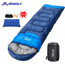 BSWOLF Camping Sleeping Bag Ultralight Waterproof  4 Season Warm Envelope Backpacking Sleeping Bag for Outdoor Traveling Hiking 2024 - купить недорого