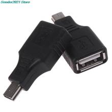 1PC/2PCS USB 2.0 female to mini usb male plug otg host adapter converter connector 2024 - buy cheap