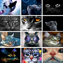 Gatyztory 60×75cm Frame Cat Painting By Numbers Handpainted Kits Animal Canvas Drawing Acrylic Paints Home Decor Wall Artwork 2024 - buy cheap