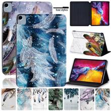 Tablet Cover Case for Apple IPad Air 4 2020 10.9" Anti-scratch Feather Printing Flip Funda PU Leather Protective Shell Sleeve 2024 - buy cheap