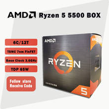 New AMD Ryzen 5 5500 R5 5500 3.6GHz 6 Core 12 Thread CPU Processor 7NM 65W L3=32M 100-000000457  AM4 Socket with cooler fan 2024 - buy cheap