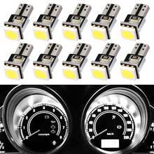 10Pcs T5 5050 1smd Instrument Lights Dashboard Warning Indicator White Car Dashboard Auto Gauge Indicator Side Bulb Dome Light 2024 - buy cheap