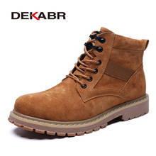 DEKABR New Arrival Lace-Up Cow Suede Men Fashion Boots Wear Resistant Handmade Ankle Boots Working Boots Men Casual Shoes 2024 - buy cheap